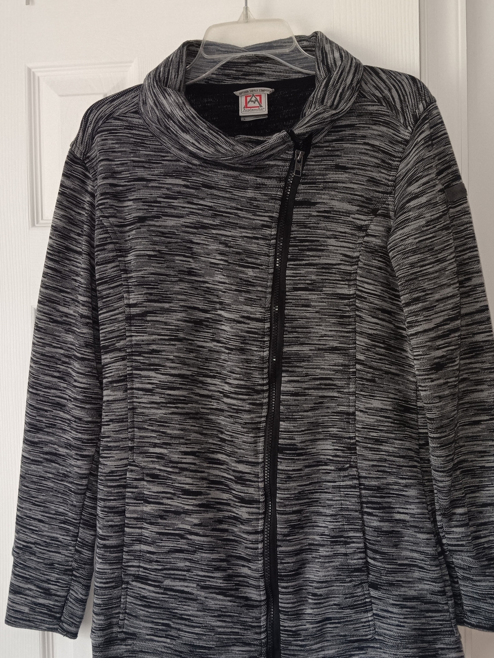 Avalanche Women's Black & Gray Space-Dye Zip Jacket, Size L
